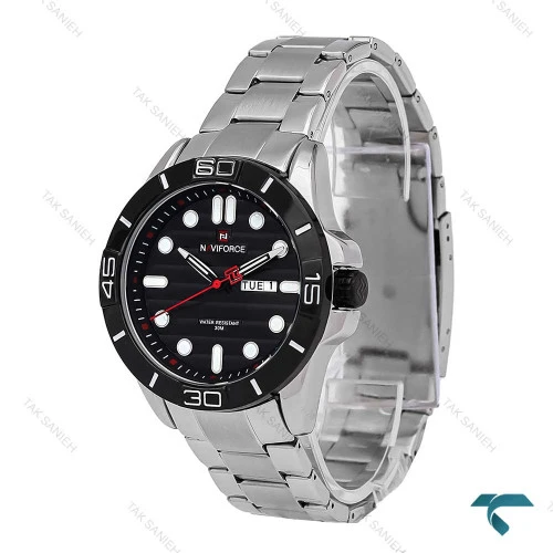 ساعت نیوی فورس NF9198 مردانه سیلور مشکی NaviForce-6989-G