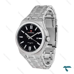 ساعت مچی نیوی فورس NF9226 مردانه سیلور صفحه مشکی NaviForce-7000-G