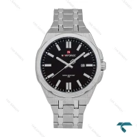 ساعت مچی نیوی فورس NF9226 مردانه سیلور صفحه مشکی NaviForce-7000-G