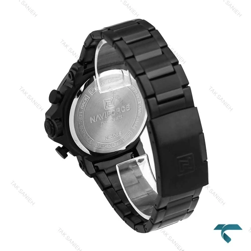 ساعت مردانه نیوی فورس NF8065 سه موتوره مشکی صفحه سبز NaviForce-7001-G