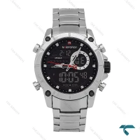 ساعت مچی نیوی فورس NF9163 مردانه دوزمانه سیلور مشکی NaviForce-7005-G