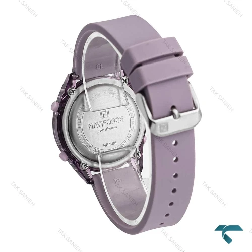 ساعت دخترانه نیوی فورس NF7108 بنفش NaviForce-7014-L