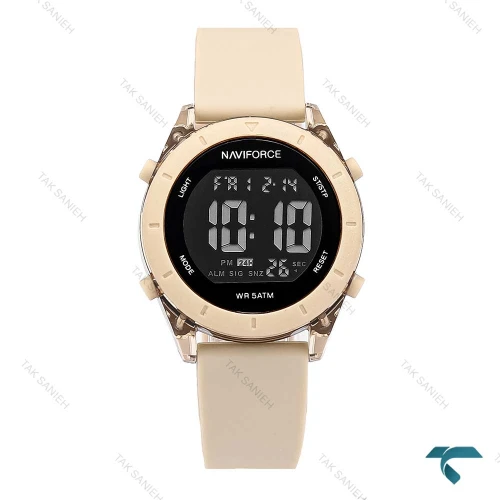 ساعت دخترانه نیوی فورس NF7108 کرمی NaviForce-7017-L