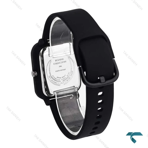 ساعت رسپینا پسرانه دخترانه مستطیلی فول مشکی Respina-7035-L