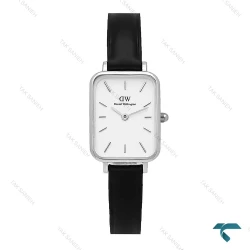 ساعت DW زنانه مستطیلی سیلور صفحه سفید بند چرم Daniel-7041-L