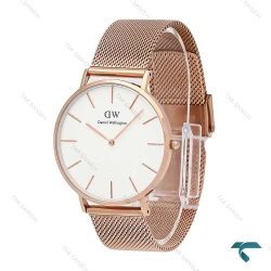 ساعت مچی دنیل ولینگتون مردانه بند حصیری رزگلد Daniel-7042-G