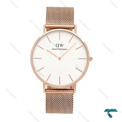ساعت مچی دنیل ولینگتون مردانه بند حصیری رزگلد Daniel-7042-G