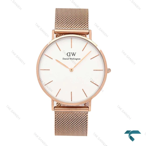 ساعت مچی دنیل ولینگتون مردانه بند حصیری رزگلد Daniel-7042-G