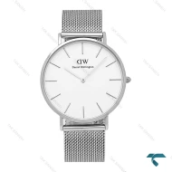 ساعت مردانه DW حصیری سیلور صفحه سفید Daniel-7043-G