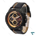 ساعت مردانه نیوی فورس NF9110 سه موتوره بند چرم NaviForce-7046-G