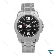 ساعت کاسیو مردانه MTP-1314 سیلور صفحه مشکی Casio-7102-G