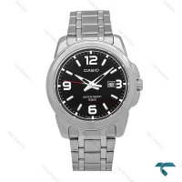 ساعت کاسیو مردانه MTP-1314 سیلور صفحه مشکی Casio-7102-G
