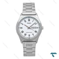 ساعت کاسیو مردانه MTP-VD06 دوتقویم سیلور صفحه سفید Casio-7103-G