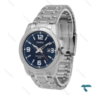 ساعت مردانه کاسیو MTP-1314 سیلور صفحه سرمه ای Casio-7108-G