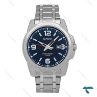 ساعت مردانه کاسیو MTP-1314 سیلور صفحه سرمه ای Casio-7108-G