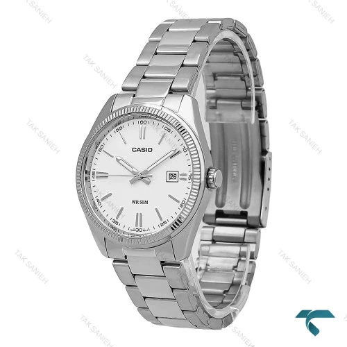 ساعت کاسیو MTP-1302 مردانه سیلور صفحه سفید Casio-7109-G