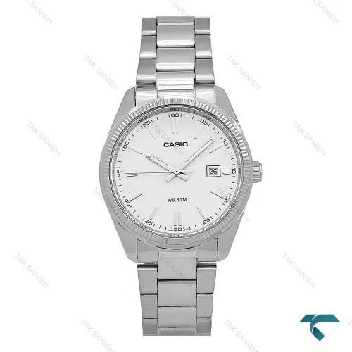 ساعت کاسیو MTP-1302 مردانه سیلور صفحه سفید Casio-7109-G