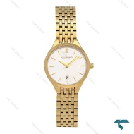 ساعت زنانه Citizen سیتیزن طلایی صفحه سفید تقویم دار Citizen-7115-L