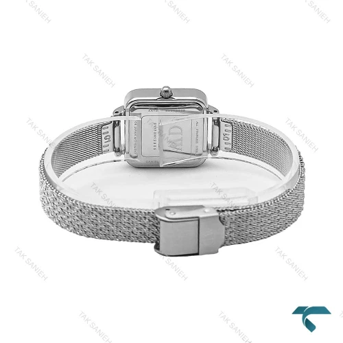 ساعت زنانه دنیل ولینگتون مربعی حصیری صفحه آبی DW-7125-L