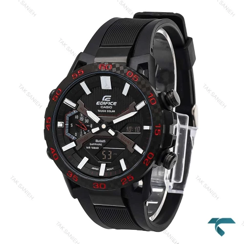 ساعت مردانه Casio کاسیو ادیفایس ECB2000 بند رابر مشکی Edifice-7135-G