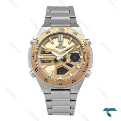 ساعت کاسیو ادیفایس Efv-c110 استیل صفحه طلایی Edifice-7144-G