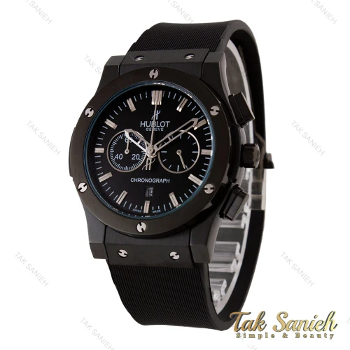 ساعت مردانه هابلوت سه موتوره مشکی ایندکس نقره ای Hublot-5686-G
