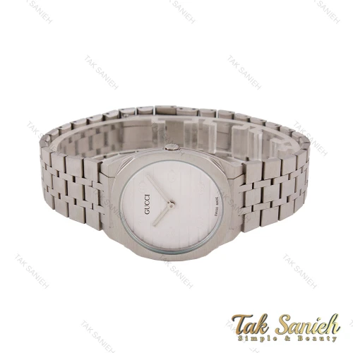ساعت زنانه گوچی 25h  استیل صفحه سفید Gucci-5742-L