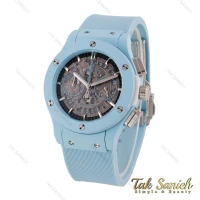 ساعت زنانه هابلوت سه موتوره کرنوگراف آبی آسمانی Hublot-5748-L