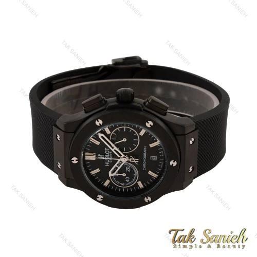 ساعت زنانه هابلوت سه موتوره کرنوگراف مشکی ایندکس سیلور Hublot-5753-L