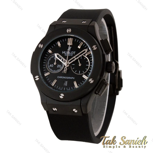 ساعت زنانه هابلوت سه موتوره کرنوگراف مشکی ایندکس سیلور Hublot-5753-L