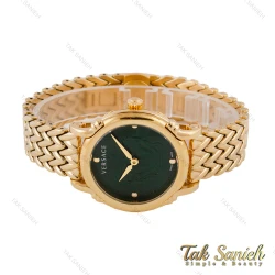 ورساچه Safety Pin زنانه طلایی صفحه سبز Versace-5775-L