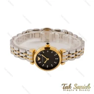  امپریوآرمانی زنانه مینی دورنگ طلایی صفحه مشکی ایندکس نگین Armani-5798-L