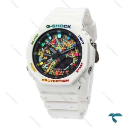 ساعت جیشاک GA2100 مردانه سفید صفحه آبرنگ G-Shock-5819-G