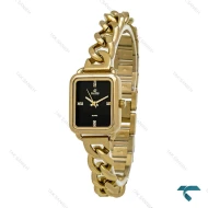ساعت داتیس زنانه مستطیلی طلایی صفحه مشکی بند کارتیه ای Datis-7224-L