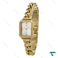 ساعت داتیس زنانه مستطیلی طلایی صفحه سفید بند کارتیه ای Datis-7225-L
