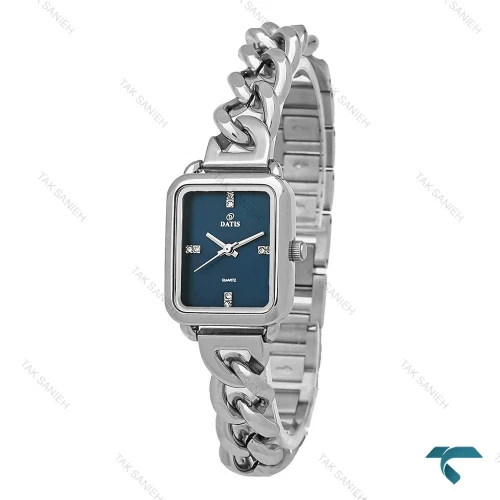 ساعت مچی داتیس زنانه مستطیلی صفحه سرمه ای بند کارتیه ای Datis-7226-L