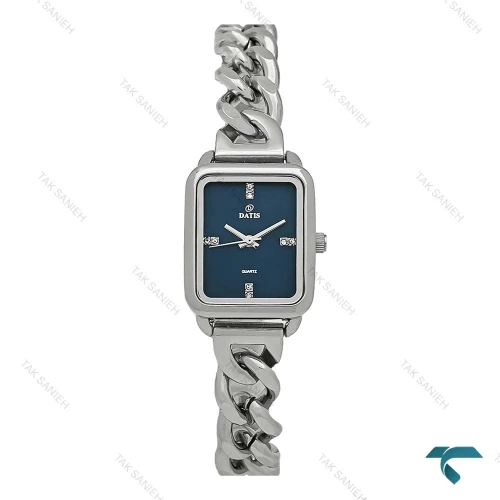 ساعت مچی داتیس زنانه مستطیلی صفحه سرمه ای بند کارتیه ای Datis-7226-L