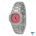 ساعت پتک فیلیپ زنانه ناتیلوس سیلور صفحه قرمز Patek-7248-L