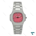 ساعت پتک فیلیپ زنانه ناتیلوس سیلور صفحه قرمز Patek-7248-L