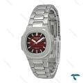 ساعت پتک فیلیپ زنانه ناتیلوس سیلور صفحه زرشکی Patek-7246-L