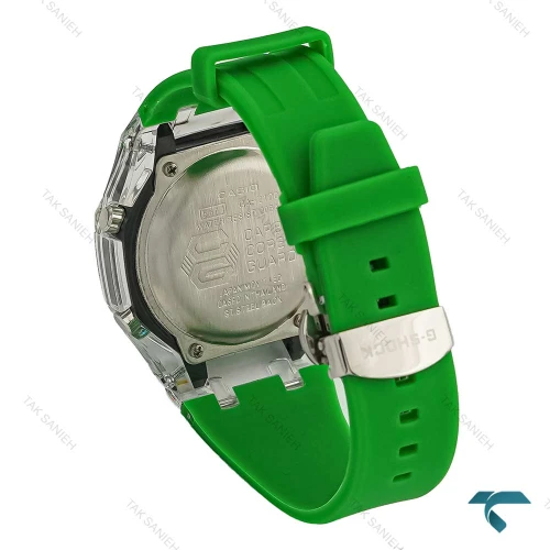 ساعت مچی  جی شاک GA2100 مردانه شیشه ای سبز GShock-7588-G