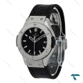 ساعت هابلوت زنانه استیل بند چرم طرح دار مشکی Hublot-7599-L