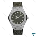 ساعت هابلوت زنانه استیل بند چرم طرح دار طوسی Hublot-7600-L
