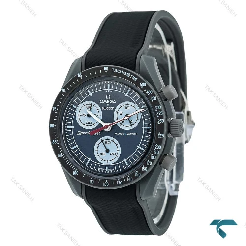 ساعت امگا سواچ بند رابر ماموریت به زمین صفحه سرمه ای Swatch-7608-U