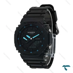 ساعت کاسیو جیشاک GA2100 مردانه مشکی عقربه آبی Casio-7622-G