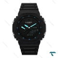 ساعت کاسیو جیشاک GA2100 مردانه مشکی عقربه آبی Casio-7622-G