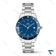 ساعت دنیل ولینگتون آیکونیک مردانه سیلور سرمه ای تقویم دار DW-7631-G