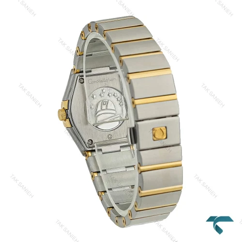 ساعت زنانه امگا کانسلیشن دورنگ طلایی صفحه سفید جدید Omega-7636-L
