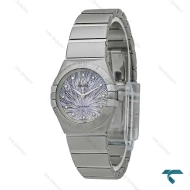 ساعت امگا کانسلیشن زنانه سیلور صفحه طرحدار یاسی Omega-7638-L