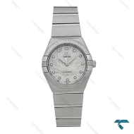 ساعت امگا کانسلیشن منهتن زنانه سیلور صفحه طرحدار سفید Omega-7639-L